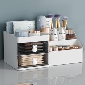 House of Quirk Polypropylene Cosmetics Makeup Organizer White - LXINDIA.COM