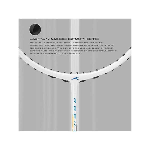 Hundred Rock 88 Badminton Racket Pearl White and BlueA - LXINDIA.COM