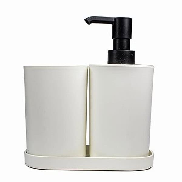 IKEA Plastic Soap Dispenser Set of 3 White Black 4 - LXINDIA.COM