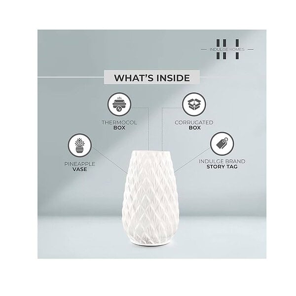 INDULGE HOMES White Ceramic Vase for Home Decor A - LXINDIA.COM