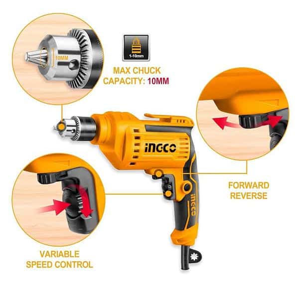 INGCO 500W and 3300RMP Power Drill1 - LXINDIA.COM