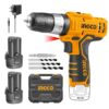 INGCO Cordless Impact Drill with 2 PCS Battery and Charger - LXINDIA.COM