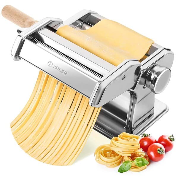 ISILER Pasta Maker 9 Adjustable Thickness Settings 2 in 1 Pasta Machine - LXINDIA.COM