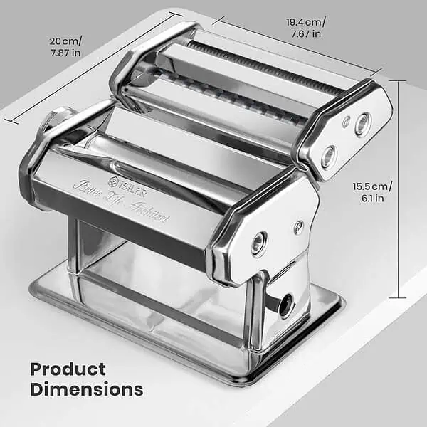 ISILER Pasta Maker 9 Adjustable Thickness Settings 2 in 1 Pasta Machine A - LXINDIA.COM