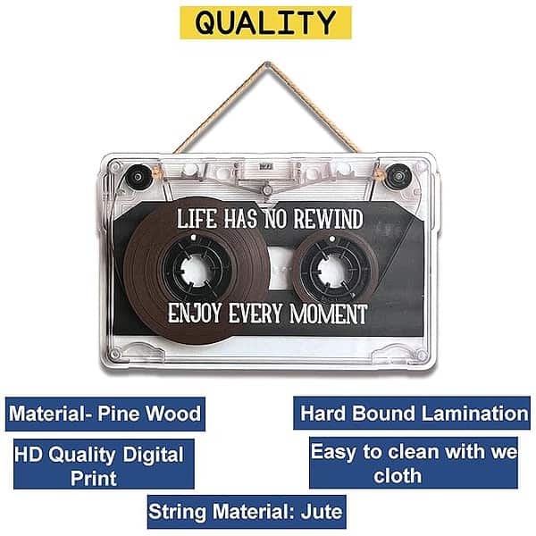 IT2M MDF Life Has No Rewind Wall Hanging for Wall Decor 3 - LXINDIA.COM