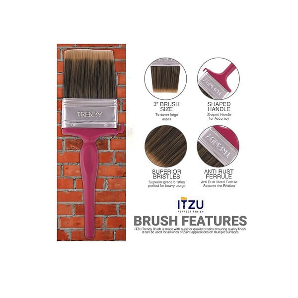 ITZU Trendy Paint Brush 75mm Pack of 2 - LXINDIA.COM