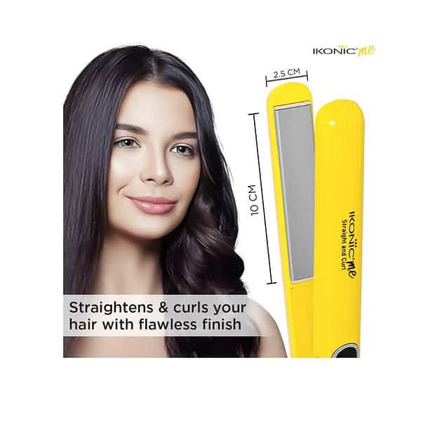 Ikonic 2 in 1 Straight n Curl Wide Hair Straightener Slim C - LXINDIA.COM