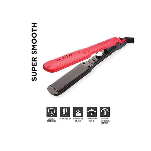 Ikonic Super Smooth Hair Straightener RED A - LXINDIA.COM