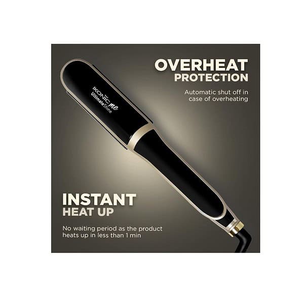 Ikonic Ultimate Shine Hair Straightener Black and Gold B - LXINDIA.COM