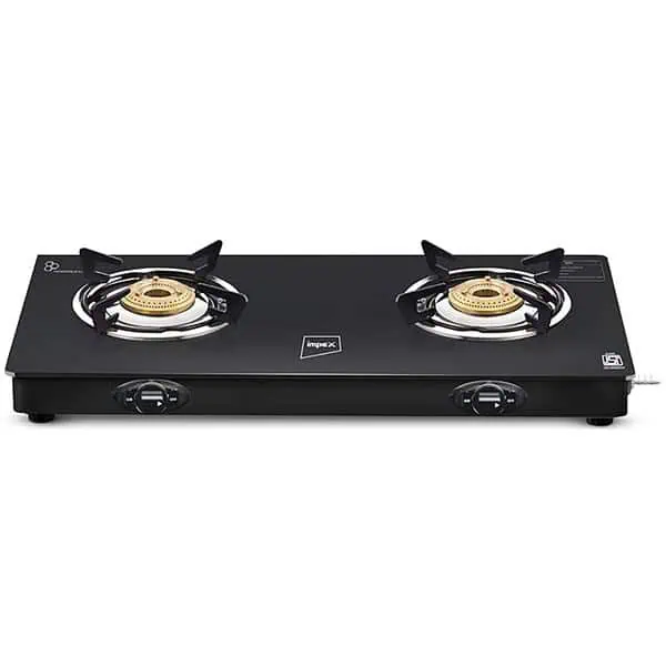 Impex Specta 2B Neo GlassTop Bonnet 2 Burner Stove Black NEO 2 Burner - LXINDIA.COM