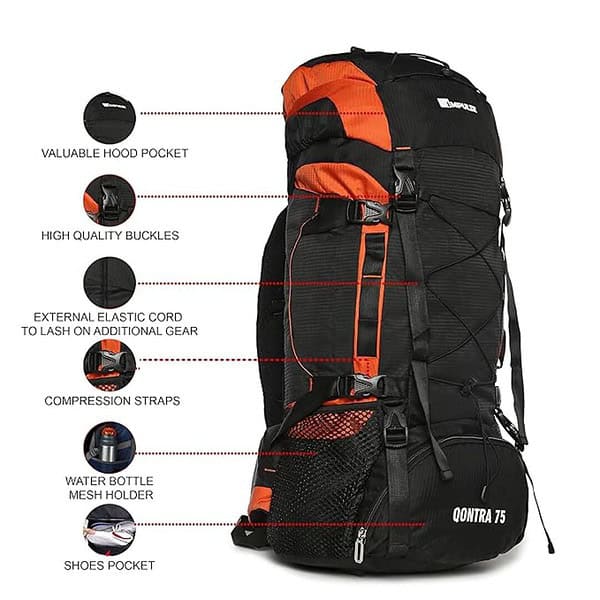 Impulse Waterproof Travelling Trekking Hiking Camping Backpack 3 - LXINDIA.COM