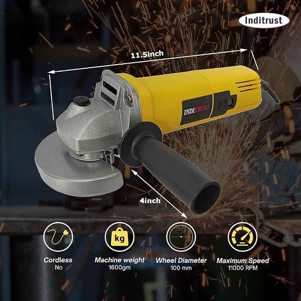 Inditrust 950W Powerful Grinder With 1Pair Gloves and 11pc wheel1 - LXINDIA.COM