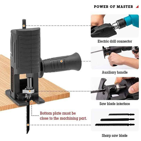 Inditrust Black Jigsaw attachment for drill machine1 - LXINDIA.COM