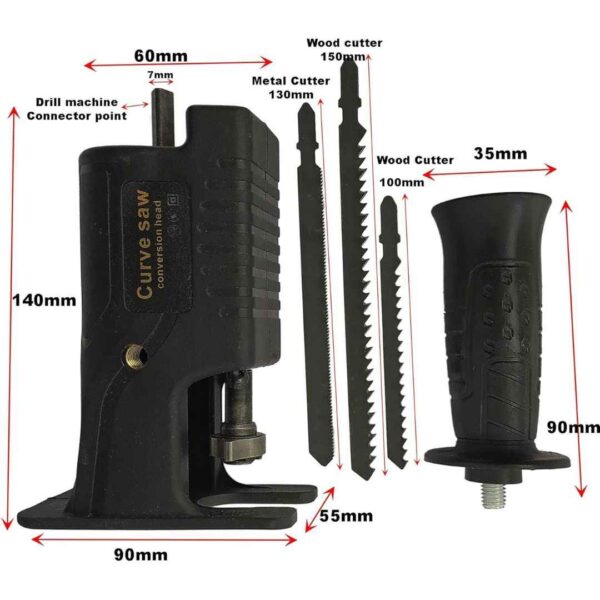 Inditrust Black Jigsaw attachment for drill machine2 - LXINDIA.COM