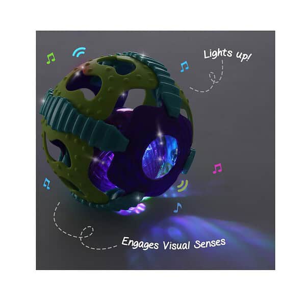 Intellibaby Premium Musical Sensory Grasping Rattle Ball 2 - LXINDIA.COM