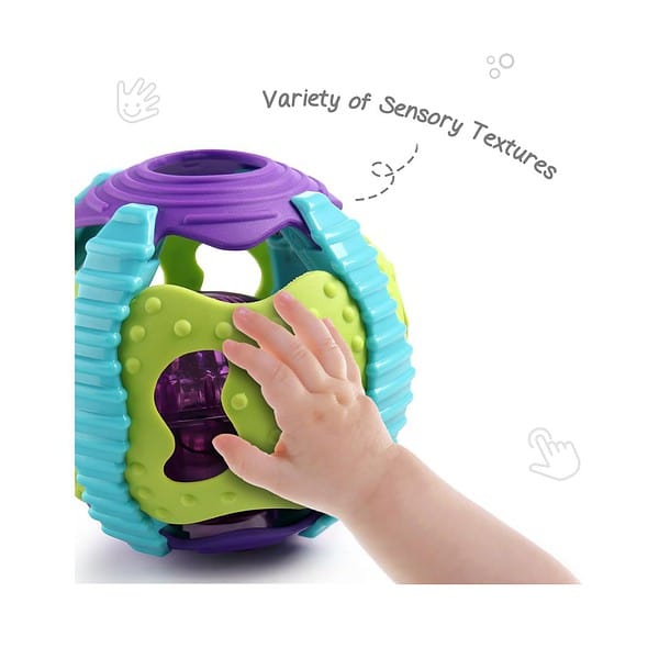 Intellibaby Premium Musical Sensory Grasping Rattle Ball 3 - LXINDIA.COM