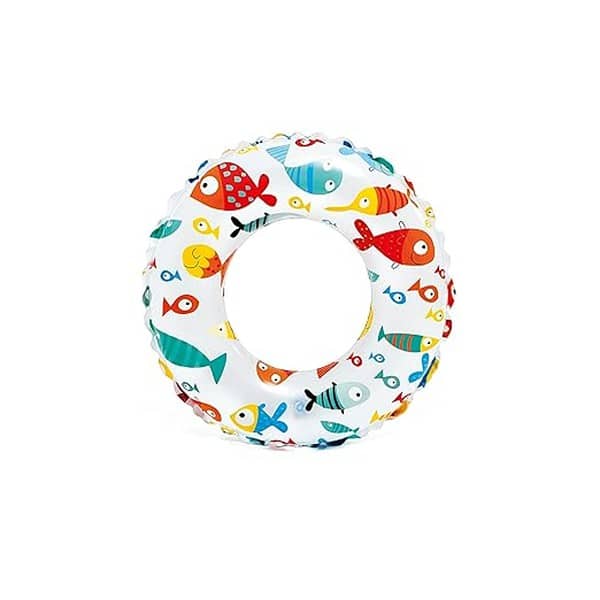 Intex 59241 1 Lively Print Swim Ring Blue pack of 2 - LXINDIA.COM