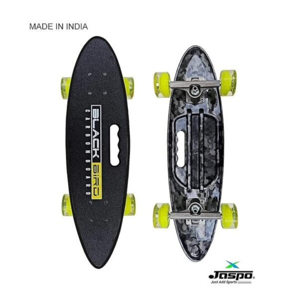 JASPO Cruiser Skateboard 25.5 X 7 Inches Best for Beginners Blackbird 1 - LXINDIA.COM