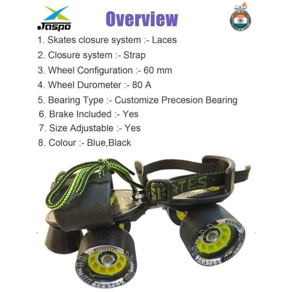 JASPO Tenacity ZXI Adjustable Senior Roller Skates Suitable for Age Group 6 to14 Years 3 - LXINDIA.COM