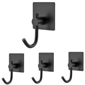 JD FRESH Stainless Steel 4 Pieces Adhesive Wall Hanging Hooks 4 Pcs - LXINDIA.COM