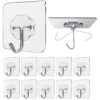 JIALTO Adhesive Hooks Kitchen Wall Hooks Heavy Duty 10 pcs - LXINDIA.COM