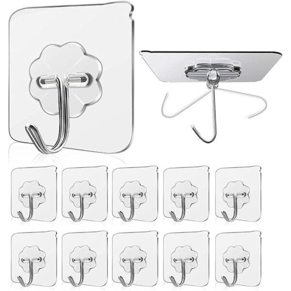 JIALTO Adhesive Hooks Kitchen Wall Hooks Heavy Duty 10 pcs - LXINDIA.COM