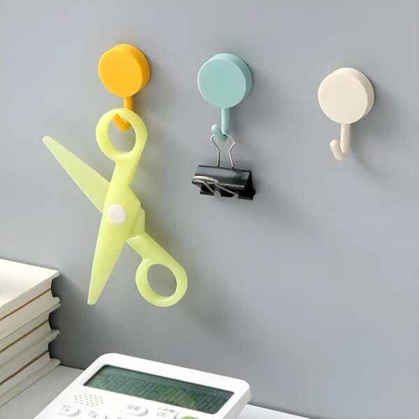 JIALTO Hooks for Wall without Drilling Self Adhesive Wall Hooks 10 Pcs Multicolor 1 - LXINDIA.COM