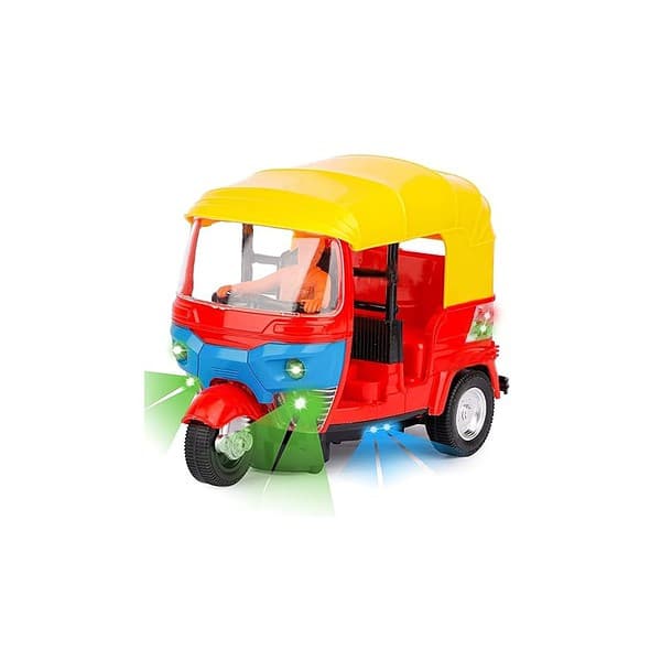 JOLARY Tricycle Auto Rickshaw Toys with Attractive Light Sound and Battery - LXINDIA.COM