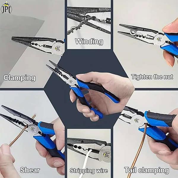 JPT 8Inch Long Nose Insulation Pliers3 - LXINDIA.COM