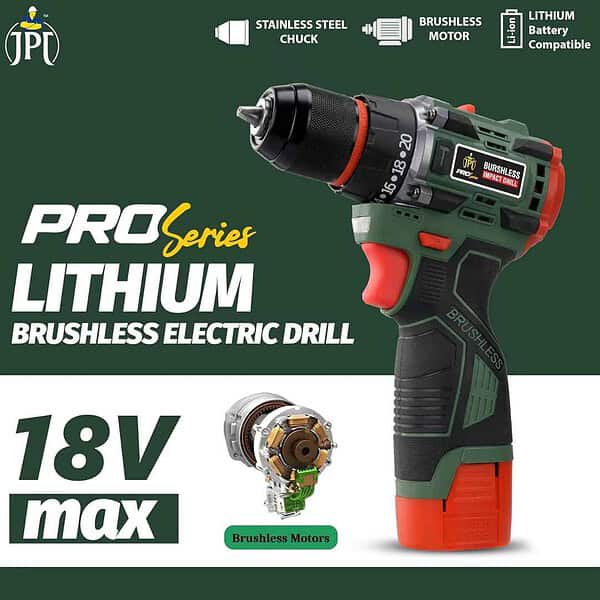 JPT Pro Series 18V Brushless Cordless Impact Drill2 - LXINDIA.COM