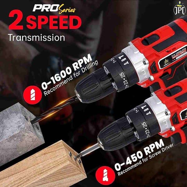 JPT Pro Series 21V Cordless Drill Machine3 - LXINDIA.COM