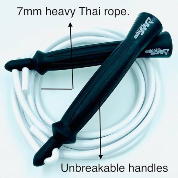 JUMP ROPES WORLD HEAVY THAI JUMP ROPE FOR MENS 10FT WHITE 1 - LXINDIA.COM