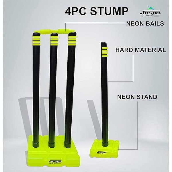 Jaspo CRIC Addict Plastic Cricket Bat Set Combo with Soft Cricket Ball for Kids Size 58years and Above 3 - LXINDIA.COM