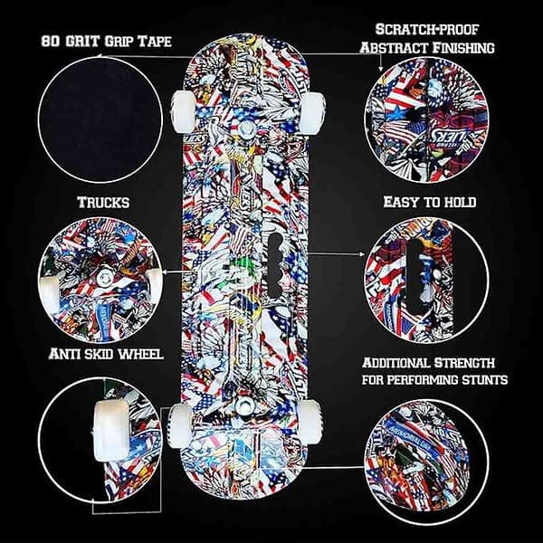 Jaspo Destructor Camouflage Carbon Graphite Graffiti Fiber Skateboards 31X8 Inches 1 - LXINDIA.COM