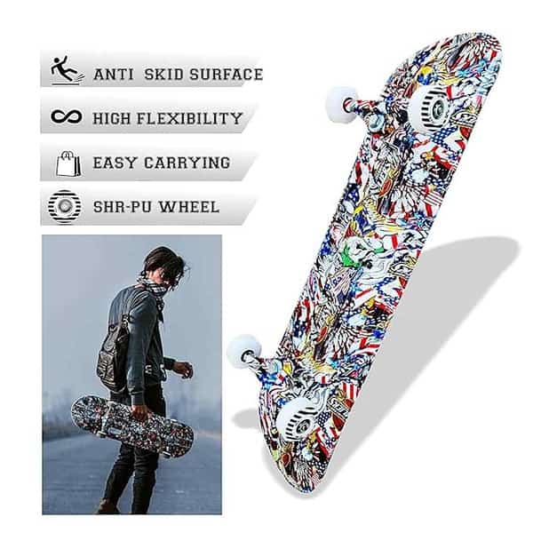 Jaspo Destructor Camouflage Carbon Graphite Graffiti Fiber Skateboards 31X8 Inches 2 - LXINDIA.COM