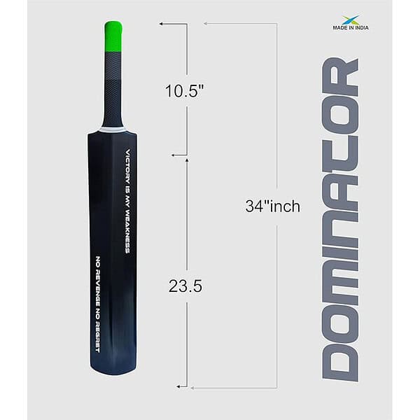 Jaspo Dominator Senior Plastic Tennis Cricket Full Size Bat Soft Cricket Ball Dominator BAT New 3 - LXINDIA.COM