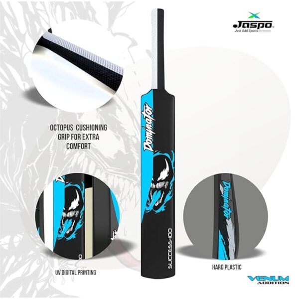 Jaspo Dominator Venom Edition 34 Inches Plastic Cricket Bat Ball Octopus Grip 1 - LXINDIA.COM