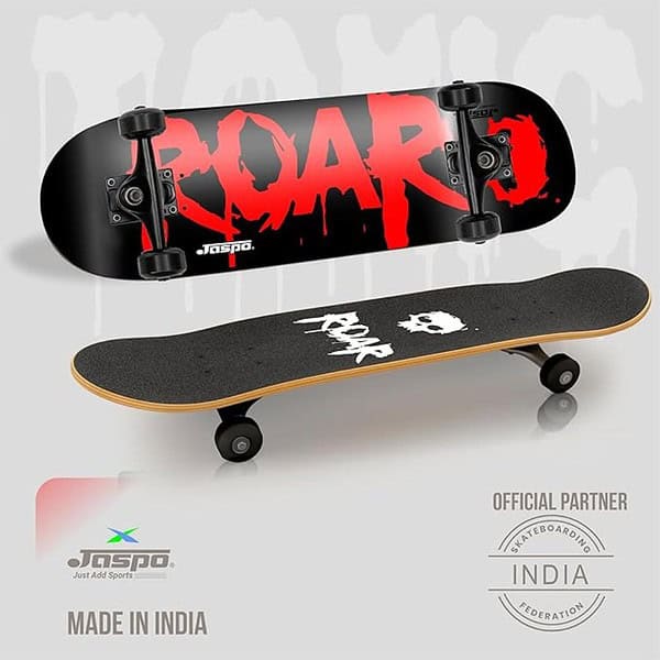 Jaspo Experts 26 x 7.5 Canadian Maple Premium Skateboard Red Black Uv Print 3 - LXINDIA.COM