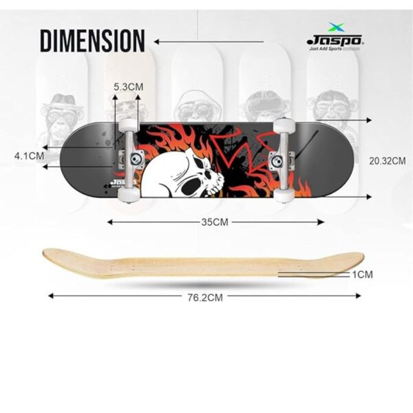 Jaspo Freedom Spirit 31 X 8 Inches Canadian Maple 7 Layer Skateboard Multicolor 3 - LXINDIA.COM