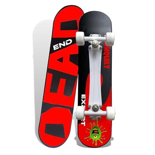 Jaspo Kickstart 26 Inches Anti Skid Fiber Skateboard for Beginners Upto 12yrs Red - LXINDIA.COM