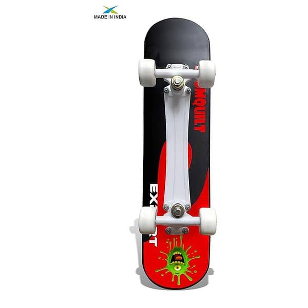 Jaspo Kickstart 26 Inches Anti Skid Fiber Skateboard for Beginners Upto 12yrs Red 3 - LXINDIA.COM