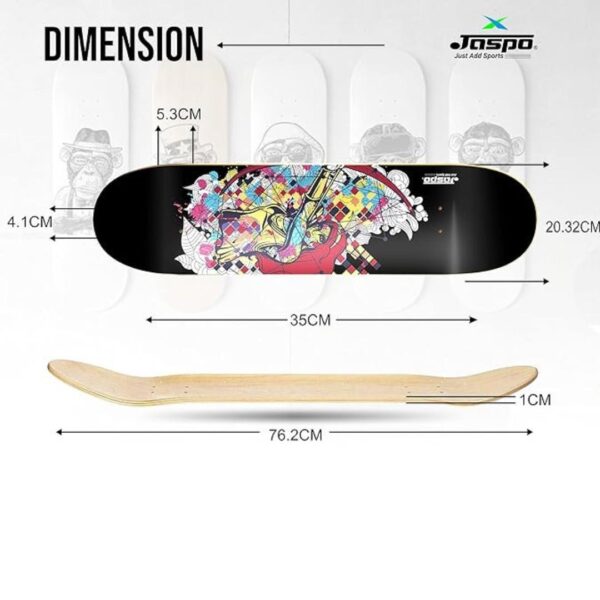 Jaspo Miss Archer 7 Layer Wooden Professional Grade Concave Deck Skateboard 2 - LXINDIA.COM