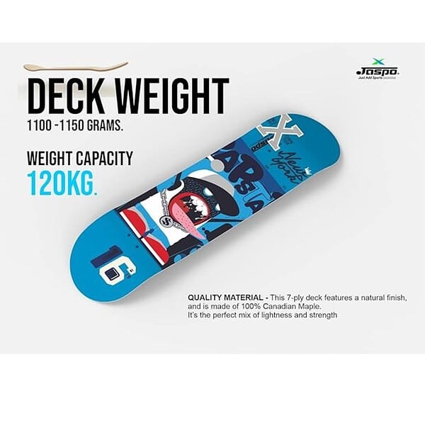 Jaspo New York Dreams 31 X 8 Inches Canadian Maple Skateboard Silver 2 - LXINDIA.COM