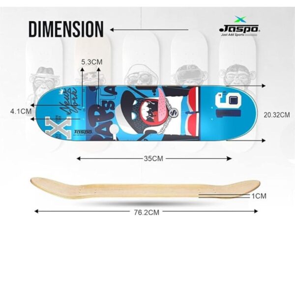 Jaspo New York Dreams 31 X 8 Inches Canadian Maple Skateboard Silver 3 - LXINDIA.COM