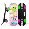 Jaspo Power Kids Skateboard for Beginners Boys Girls 6 Years Above Black - LXINDIA.COM