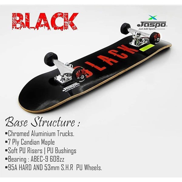 Jaspo The Black Experts 7 Layer Maple Skateboard 3 - LXINDIA.COM