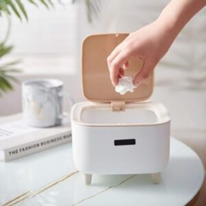 Juflix Mini Desktop Dustbin With Lid Small Trash Bin Square - LXINDIA.COM