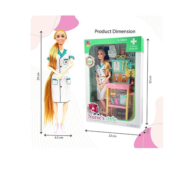 K V Toys Alia Doll Set Nurse Kit Style White 2 - LXINDIA.COM