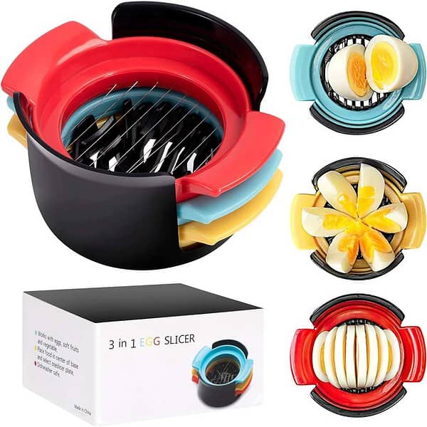 KASQUE Eggs Cutting 3 in 1 Egg Slicer C - LXINDIA.COM