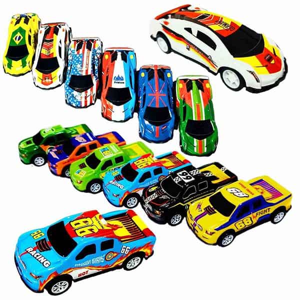 KC FAST Pack of 24 Mini Pull Back Metal Car Toy for Kids B - LXINDIA.COM